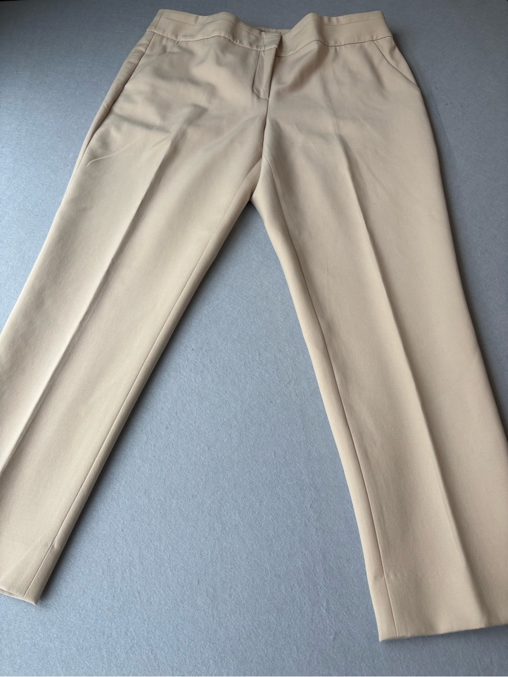 Chico’s Khaki Straight Leg Ankle Length Dress Trousers size 12R Career Chic